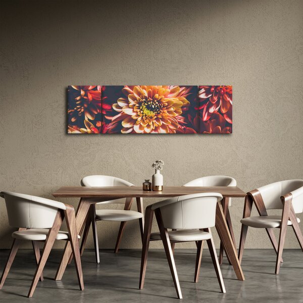 Obraz - Chryzantemy (170x50 cm)