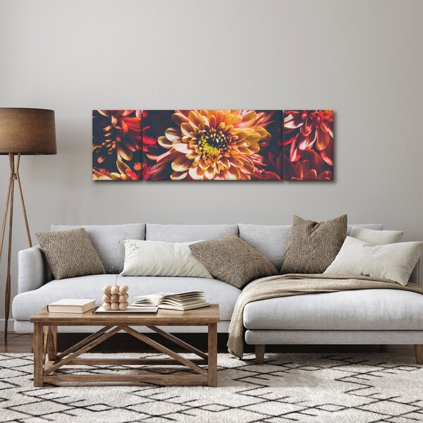 Obraz - Chryzantemy (170x50 cm)