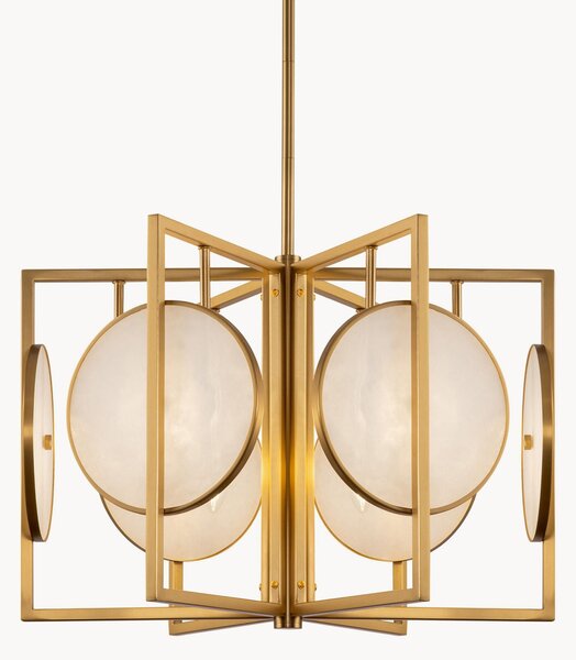 Lampa wisząca z metalu i marmuru Marmo