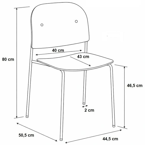 Żółte metalowe krzesło do stołu L8-K62