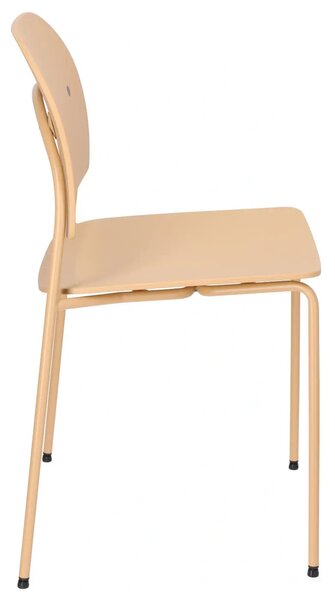 Żółte metalowe krzesło do stołu L8-K62