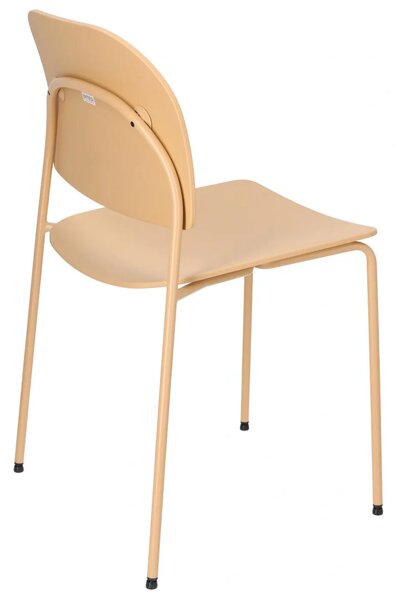 Żółte metalowe krzesło do stołu L8-K62
