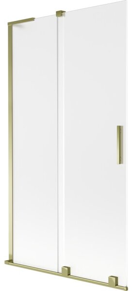 Mexen Velar L parawan nawannowy 2-skrzydłowy rozsuwany 100 x 150 cm, szron, złoty - 896-100-003-31-50