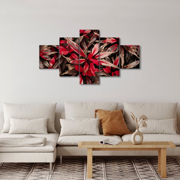 Obraz czerwonych płatków (125x70 cm)