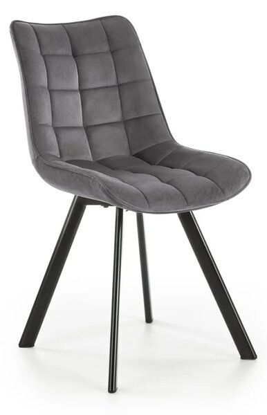 Krzeso tapicerowane K332 VELVET ciemno szare