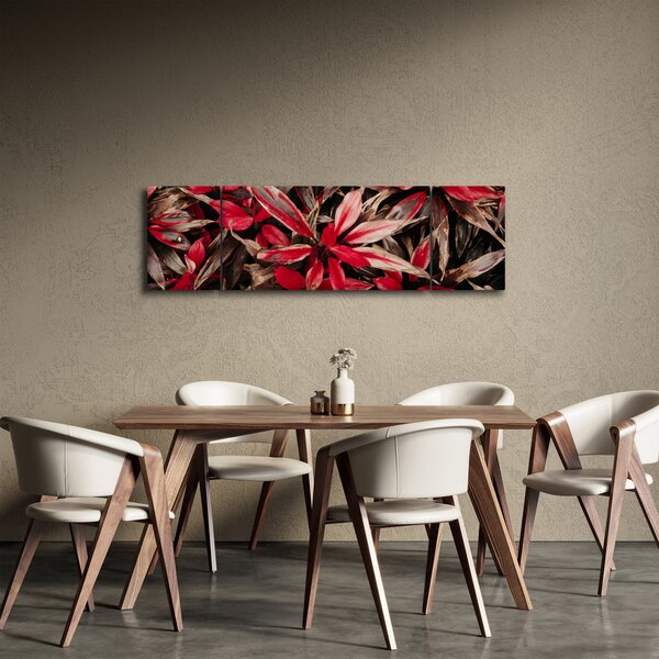 Obraz czerwonych płatków (170x50 cm)