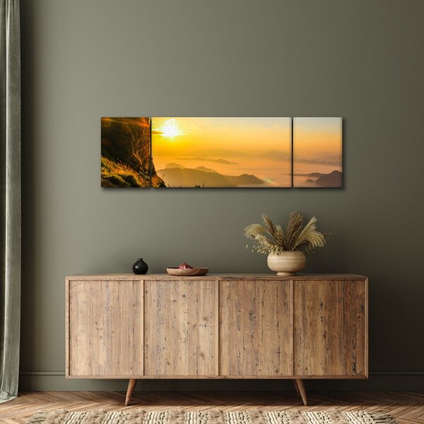 Obraz doliny w porannej mgle (170x50 cm)