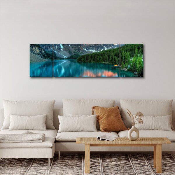 Obraz turkusowego jeziora (170x50 cm)