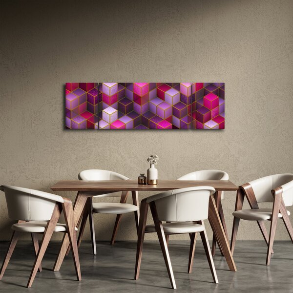 Obraz fioletowych kostek (170x50 cm)