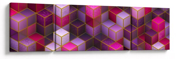 Obraz fioletowych kostek (170x50 cm)