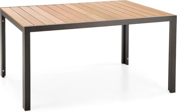 Stó ogrodowy FIERRO 90x150 brzowy/czarny