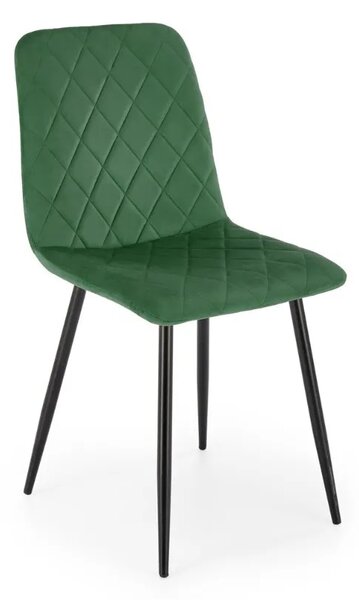 Krzeso tapicerowane K525 VELVET ciemne zielone