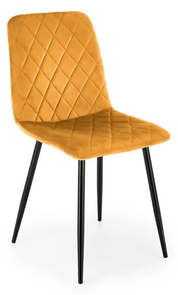 Krzeso tapicerowane K525 VELVET musztardowe