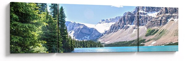 Obraz alpejskiego jeziora (170x50 cm)
