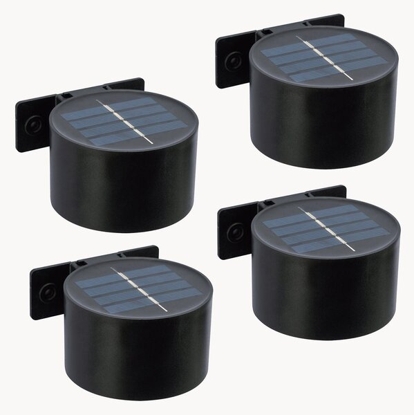 Komplet solarnych lampy ściennych LED Spotik, 4 elem