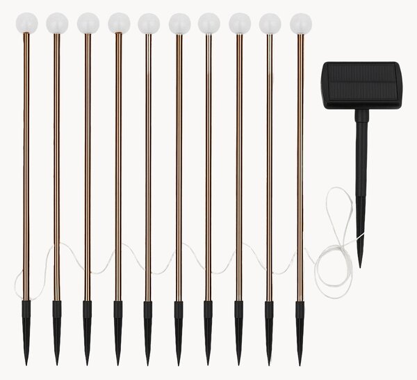 Komplet lamp solarnych LED z funkcją przyciemniania Lolly, 10 elem