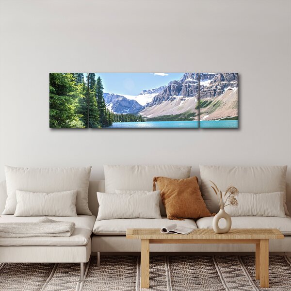 Obraz alpejskiego jeziora (170x50 cm)