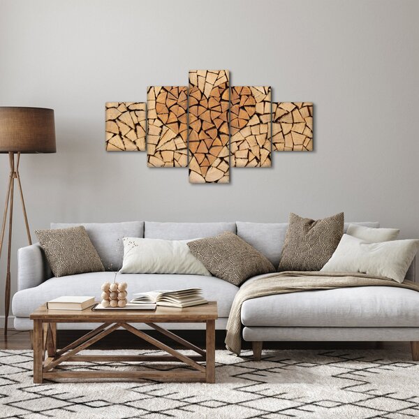 Obraz - Serce z drewna (125x70 cm)
