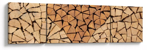 Obraz - Serce z drewna (170x50 cm)