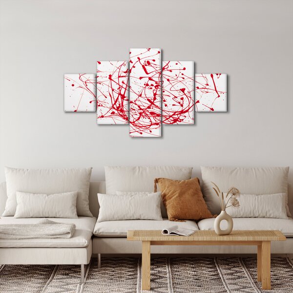 Obraz przy użyciu techniki drippingu (125x70 cm)