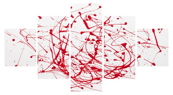 Obraz przy użyciu techniki drippingu (125x70 cm)
