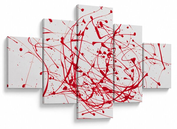 Obraz przy użyciu techniki drippingu (125x70 cm)