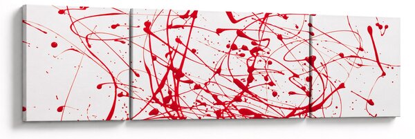 Obraz przy użyciu techniki drippingu (170x50 cm)