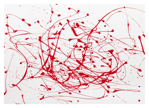 Obraz przy użyciu techniki drippingu (70x50 cm)