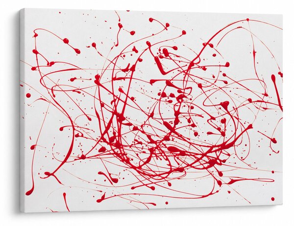 Obraz przy użyciu techniki drippingu (70x50 cm)