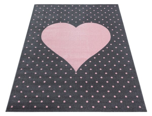 Różowo-szary dywan dziecięcy 80x150 cm Bambi – Ayyildiz Carpets