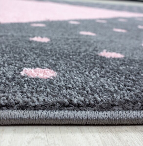 Różowo-szary dywan dziecięcy 80x150 cm Bambi – Ayyildiz Carpets
