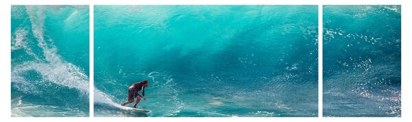 Obraz surfera na falach (170x50 cm)