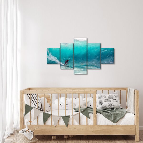 Obraz surfera na falach (125x70 cm)