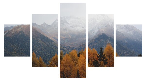 Obraz - Widok na grzbiety górskie (125x70 cm)