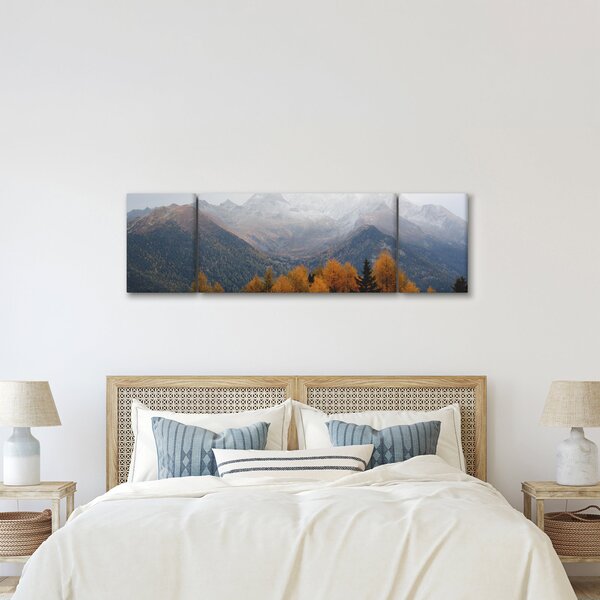 Obraz - Widok na grzbiety górskie (170x50 cm)