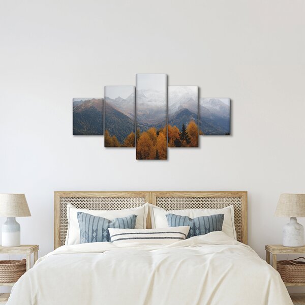 Obraz - Widok na grzbiety górskie (125x70 cm)