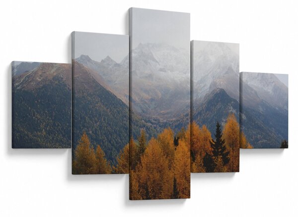 Obraz - Widok na grzbiety górskie (125x70 cm)