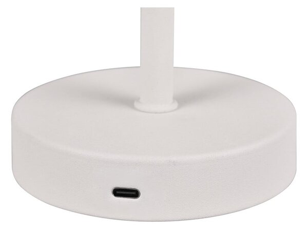 Biała lampa stołowa LED ze ściemniaczem (wys. 30 cm) Jeff – Reality
