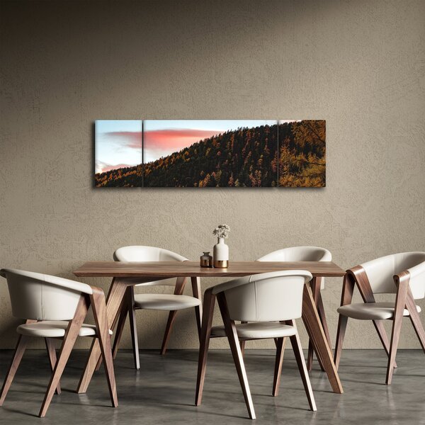 Obraz rudzików nad wzgórzem (170x50 cm)