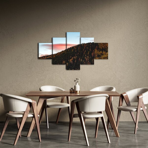 Obraz rudzików nad wzgórzem (125x70 cm)