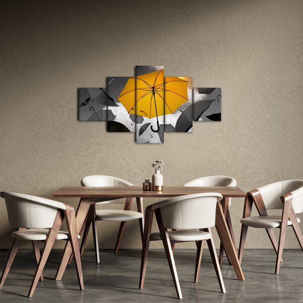 Obraz żółtego parasola (125x70 cm)