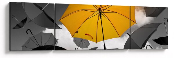 Obraz żółtego parasola (170x50 cm)