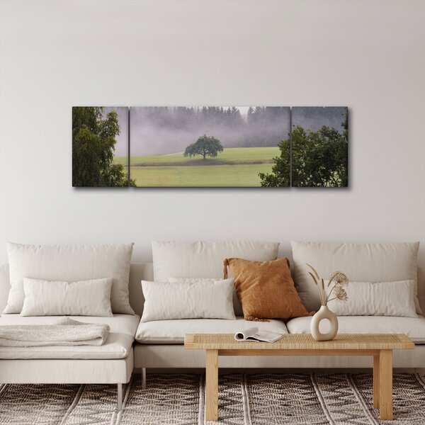 Obraz łąki z drzewem (170x50 cm)