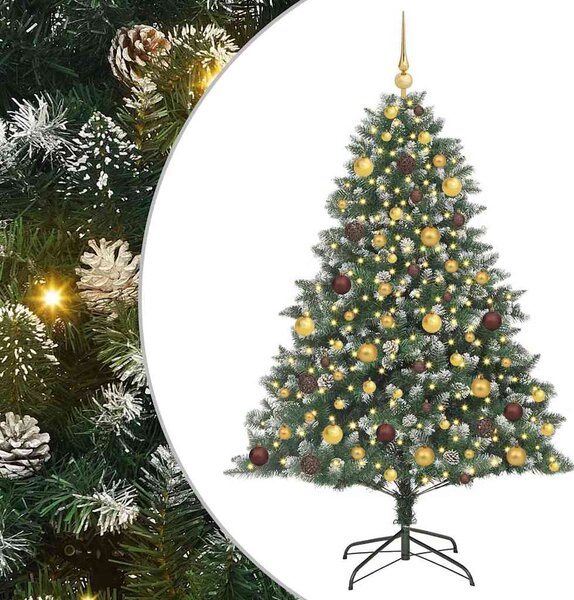 Sztuczna choinka z podstawą Zielony 180 cm PVC, plastik i stal