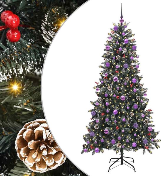 Sztuczna choinka z podstawą Zielony 210 cm PVC, plastik i stal