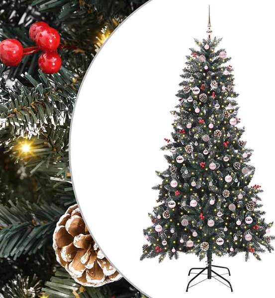 Sztuczna choinka z podstawą Zielony 210 cm PVC, plastik i stal