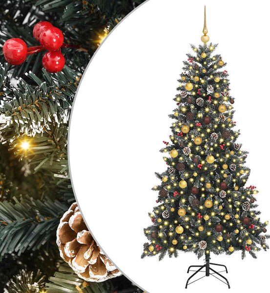 Sztuczna choinka z podstawą Zielony 210 cm PVC, plastik i stal