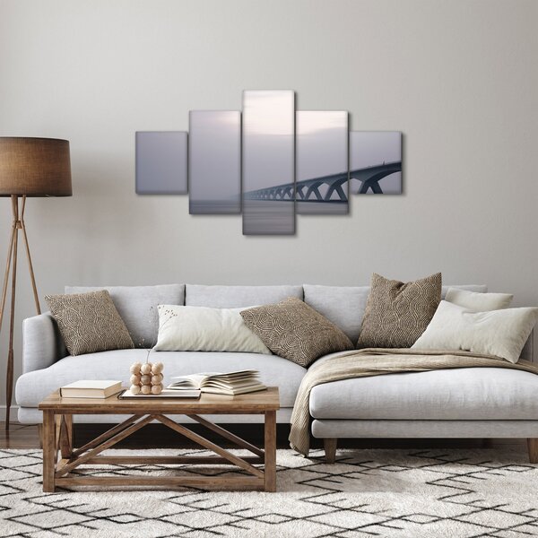 Obraz mostu we mgle (125x70 cm)