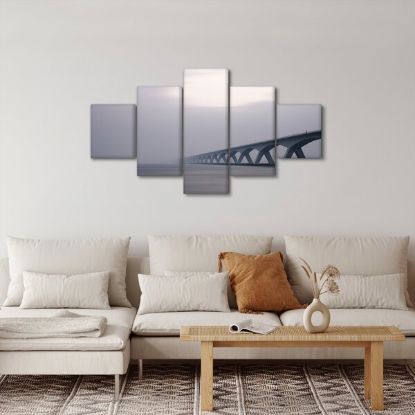 Obraz mostu we mgle (125x70 cm)