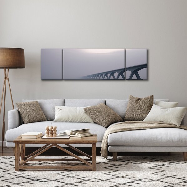 Obraz mostu we mgle (170x50 cm)